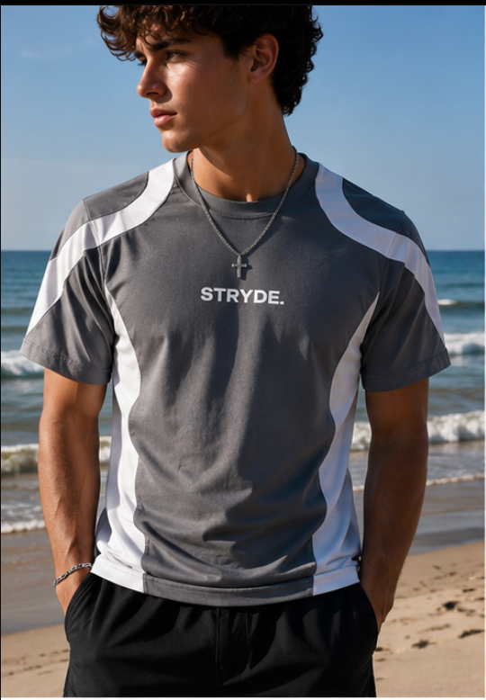 [Pre Order] STRYDE Move Different Shirt - Grey & White