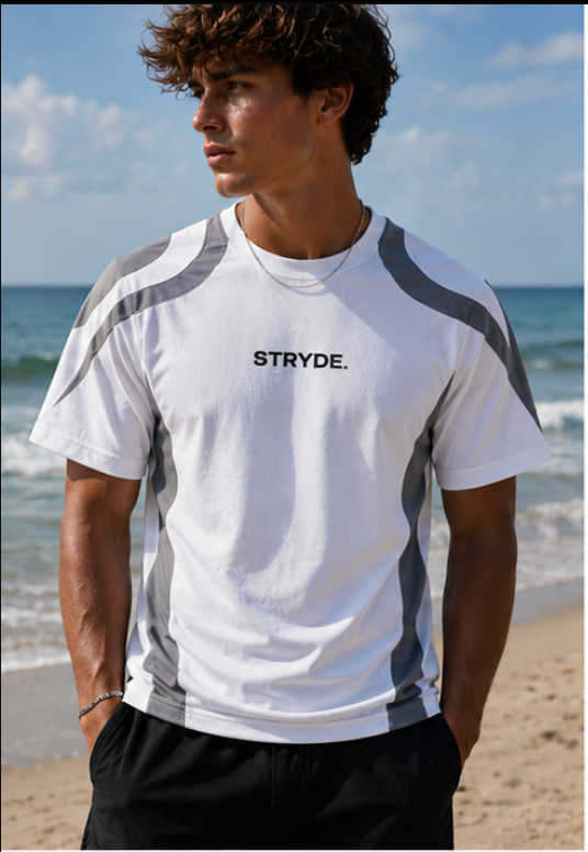 [Pre Order] STRYDE Move Different Shirt - White & Grey